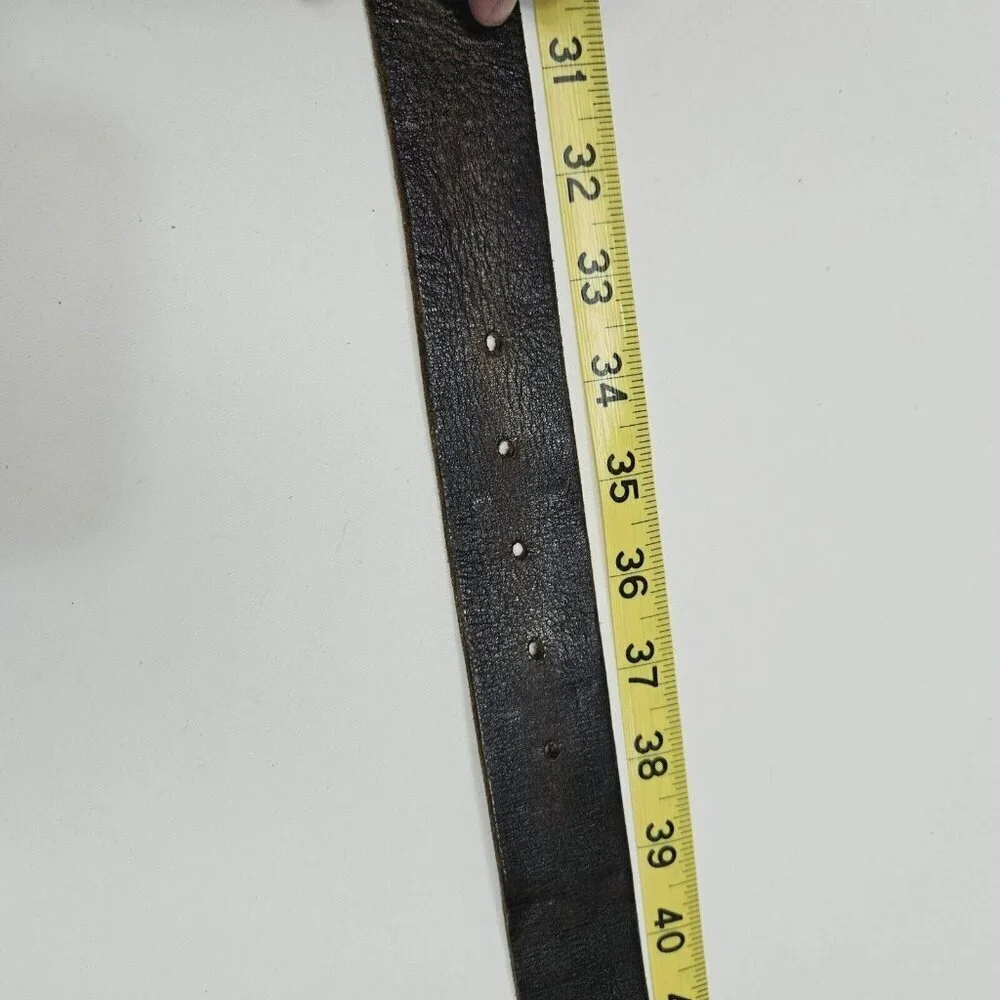American Eagle Outfitters Leather Belt With Pink Cat Buckle‎ Size 34